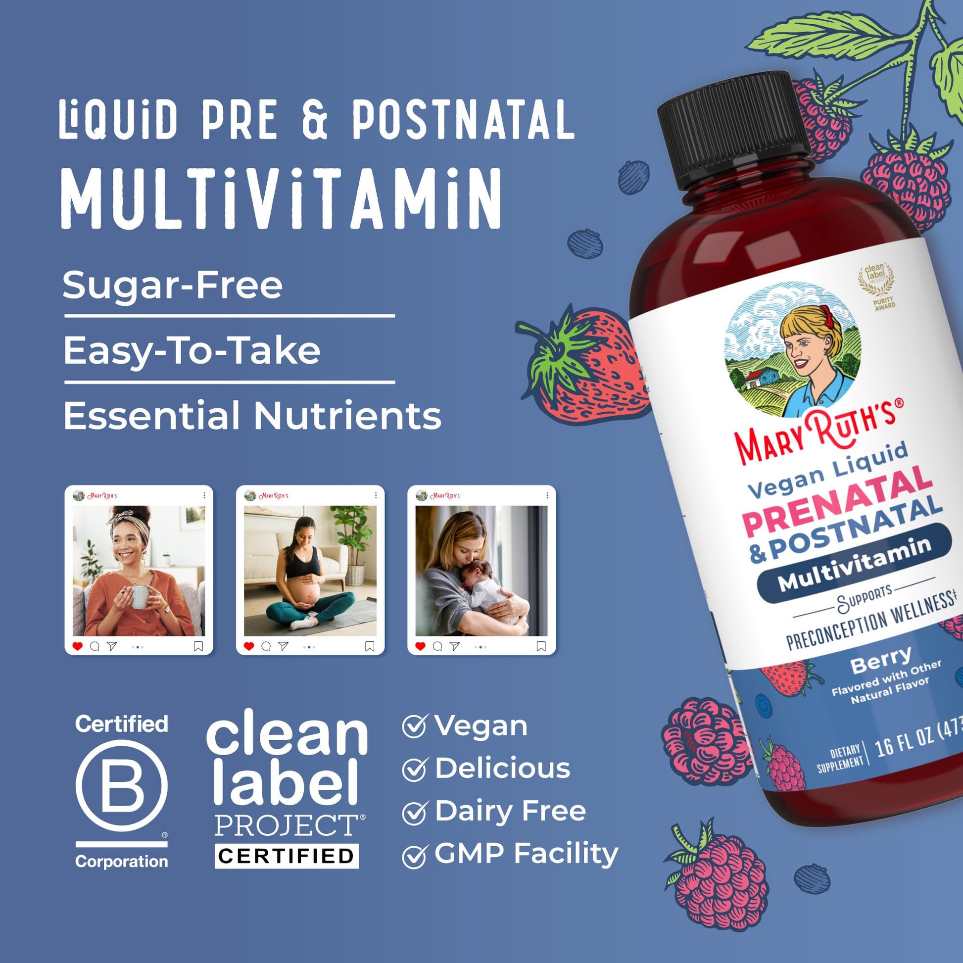 MARYRUTH'S Postnatal & Prenatal Vitamins for Women | Sugar Free | Womens Multivitamin for Pre-Conception, Pregnancy & Nursing | Ginger - PrimeBioHealth - canada supplements