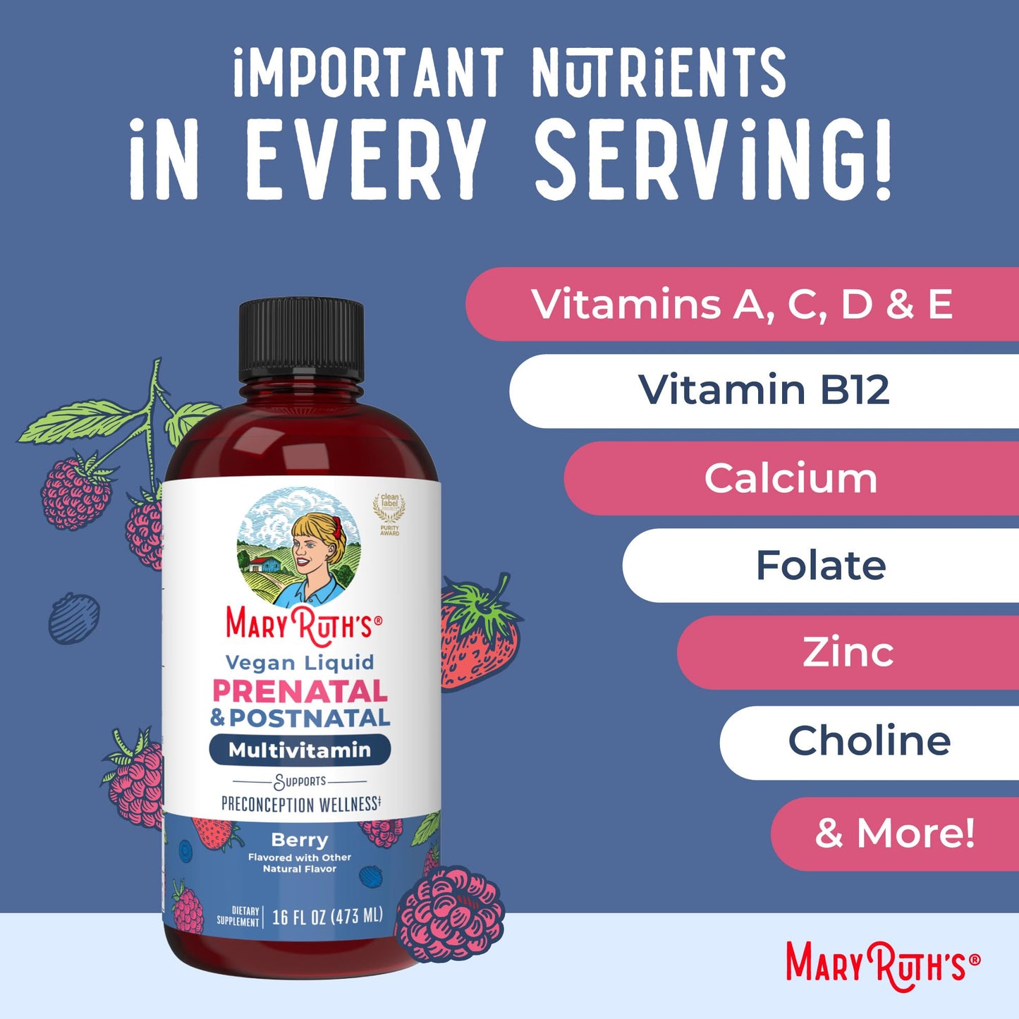 MARYRUTH'S Postnatal & Prenatal Vitamins for Women | Sugar Free | Womens Multivitamin for Pre-Conception, Pregnancy & Nursing | Ginger - PrimeBioHealth - canada supplements