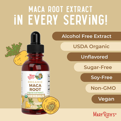 MARYRUTH'S USDA Organic Maca Root Liquid Drops | Vegan | Non-GMO | Gluten Free | Alcohol Free | 1 Fl Oz - PrimeBioHealth - canada supplements