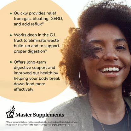 Master Supplements Enzalase - 50 Capsules - Probiotic Compatible Enzymes - Provides Digestive Boost + Gas & Bloating Relief - Gluten Free - 50 Servings - PrimeBioHealth - canada supplements