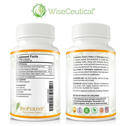 Max Strength Chanca Piedra, Hydrangea & Dandelion Root - Natural Kidney & Gallbladder Formula - Stone Breaker, Flush Impurities, Cleanse Urinary Tract - Enhanced with BioPerine. 60 Veggie Capsules. - PrimeBioHealth - canada supplements