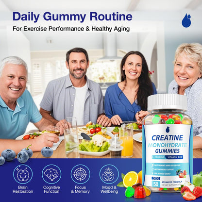 MaxHemp Creatine Gummies for Men & Women - Creatine Monohydrate Gummies 5g, Muscle Builder, Energy Boost & Pre-Workout Supplement, - PrimeBioHealth - canada supplements