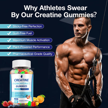 MaxHemp Creatine Gummies for Men & Women - Creatine Monohydrate Gummies 5g, Muscle Builder, Energy Boost & Pre-Workout Supplement, - PrimeBioHealth - canada supplements
