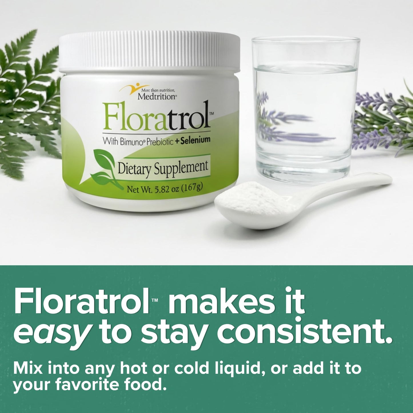 Medtrition Floratrol™ Prebiotic Fiber Powder for Digestive Health – Bimuno® GOS Prebiotic + Selenium – Supports Gut Health & Regularity – Dissolves Clear and Fast, - PrimeBioHealth - canada supplements