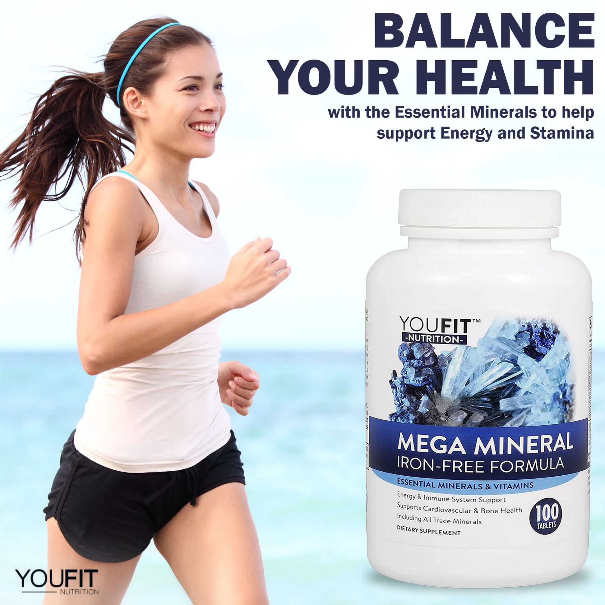 Mega Minerals Supplement by Youfit Nutrition | Trace Minerals | Premium Formula with Source of Minerals and Immune Health Support | Iron Free | All in One - PrimeBioHealth - canada supplements