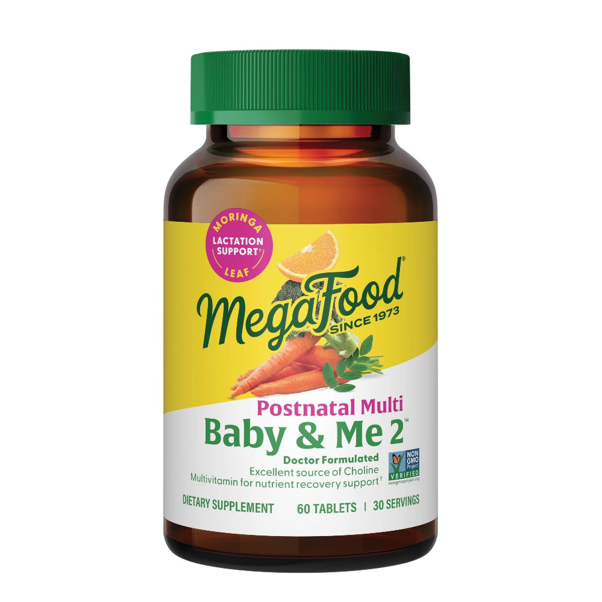 MegaFood Baby & Me 2 Postnatal Vitamins for Women Breastfeeding with Folate (Folic Acid Natural Form), Choline, Iodine, Vitamin D - PrimeBioHealth - canada supplements