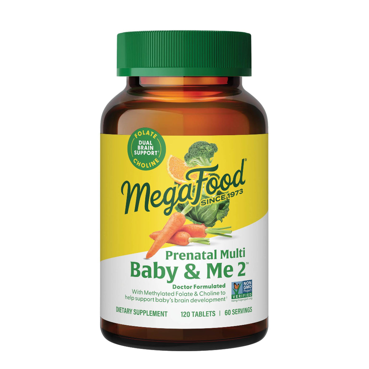 MegaFood Baby & Me 2 Prenatal Vitamin and Minerals - Vitamins for Women - with Folate (Folic Acid Natural Form), Choline, Iron, Iodine, and Vitamin C - PrimeBioHealth - canada supplements