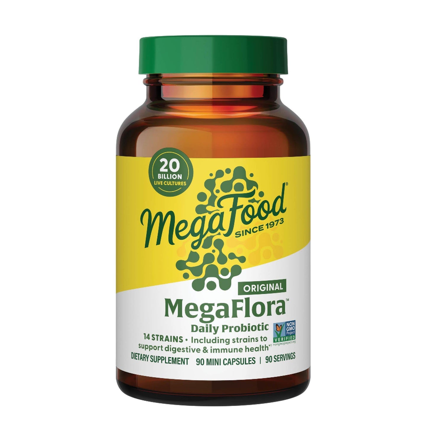 MegaFood MegaFlora Probiotic - Probiotics for Women Digestive Health - Immune Support Supplement - 20 Billion CFU - 14 Strains - Non-GMO - PrimeBioHealth - canada supplements