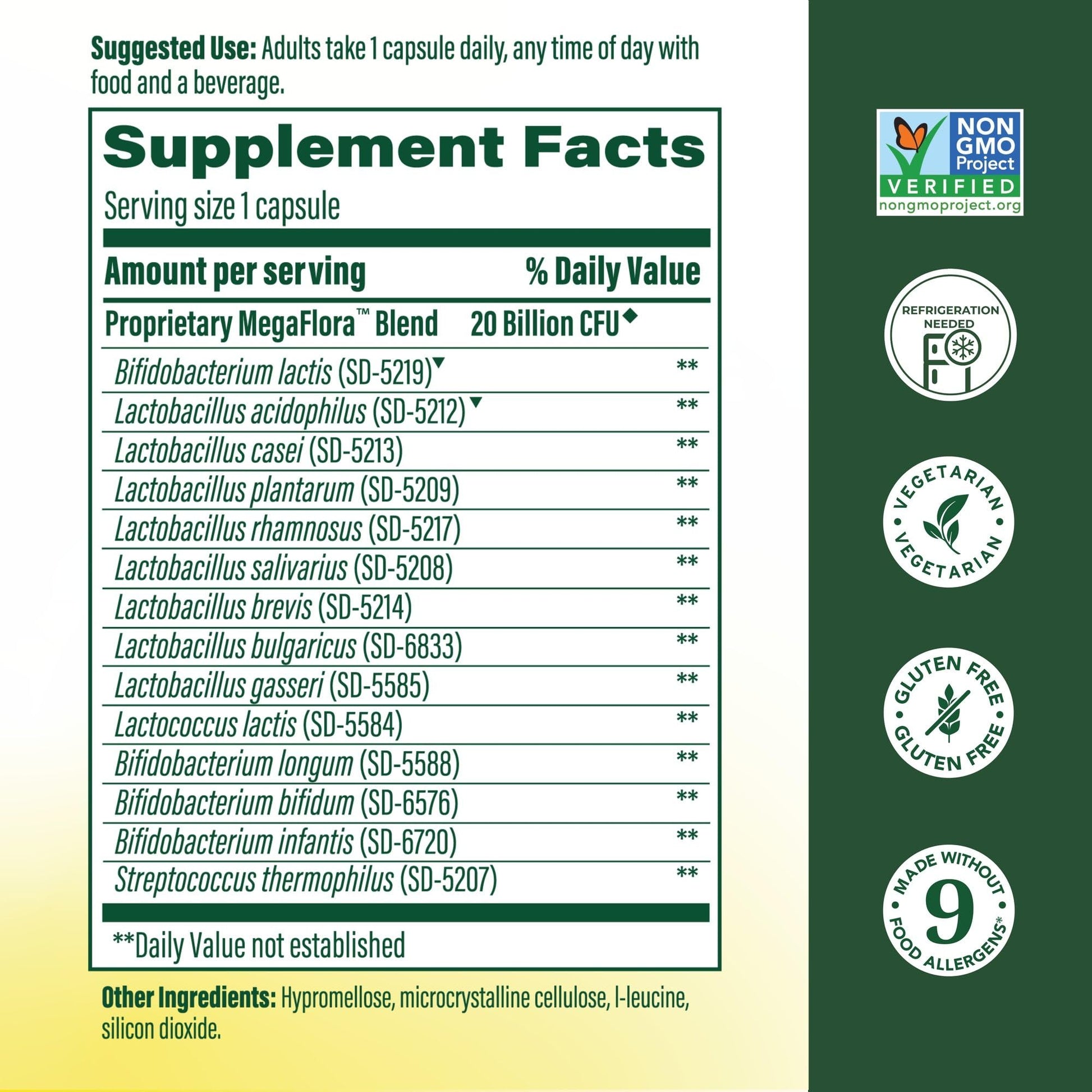 MegaFood MegaFlora Probiotic - Probiotics for Women Digestive Health - Immune Support Supplement - 20 Billion CFU - 14 Strains - Non-GMO - PrimeBioHealth - canada supplements