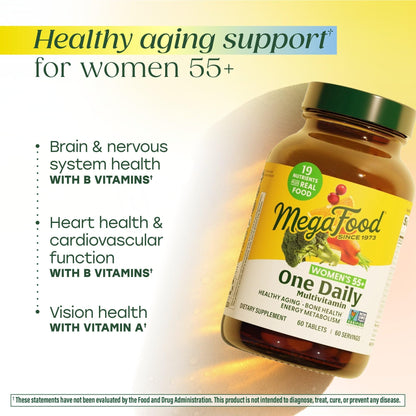 MegaFood, Women Over 55 One Daily, Supports Optimal Health and Wellbeing, Multivitamin and Mineral Dietary Supplement - PrimeBioHealth - canada supplements