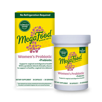 MegaFood Womens Probiotic + Prebiotic - Gluten-Free Prebiotics and Probiotics for Women, Supports Digestive Health & Regularity, Vaginal Probiotics - PrimeBioHealth - canada supplements