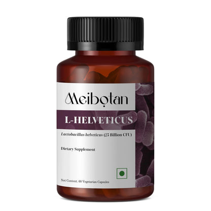MEIBOTAN L-Helveticus Probiotic Bacteria with 25 Billion CFU for Women & Men, Helps Digestion, Nutrient Absorption and Fight Bad Bacterias - 60 Veggie Capsules - PrimeBioHealth - canada supplements