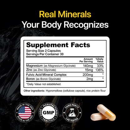 Menerals Mens Multivitamin – Powerful All in One Mineral Supplement for Men – Natural Trace Minerals with Fulvic Acid from Rich American Soil - PrimeBioHealth - canada supplements