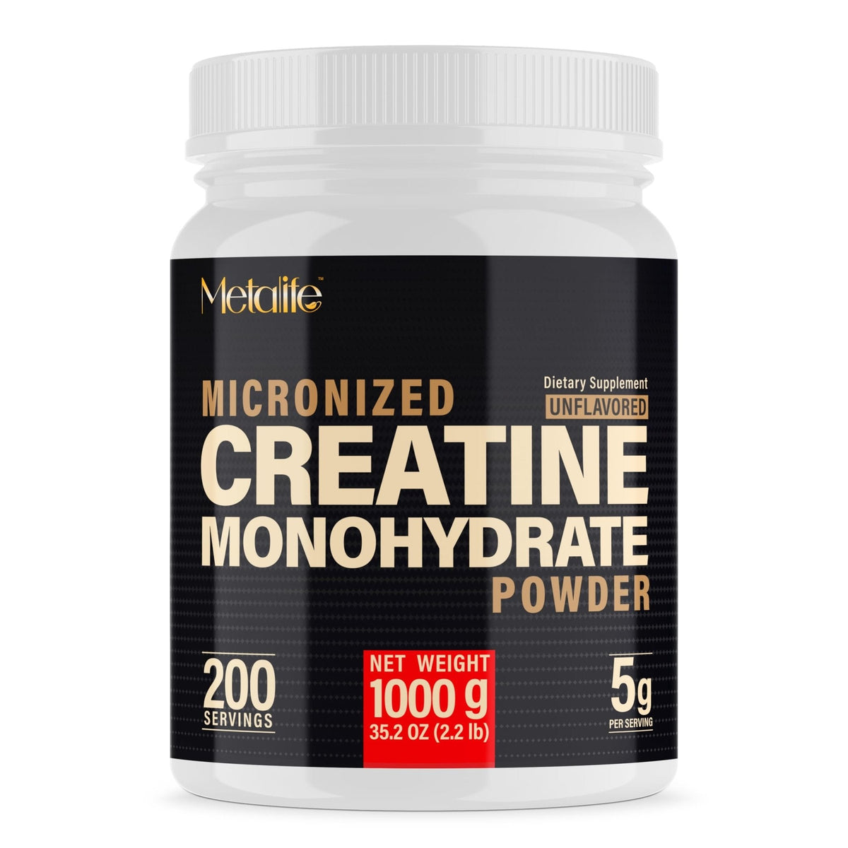 METALIFE 100% Pure Creatine Monohydrate Powder 200 Servings, Micronized Powder, Muscle Growth, Unflavored, Ideal for Athletes & Fitness Enthusiasts, - PrimeBioHealth - canada supplements