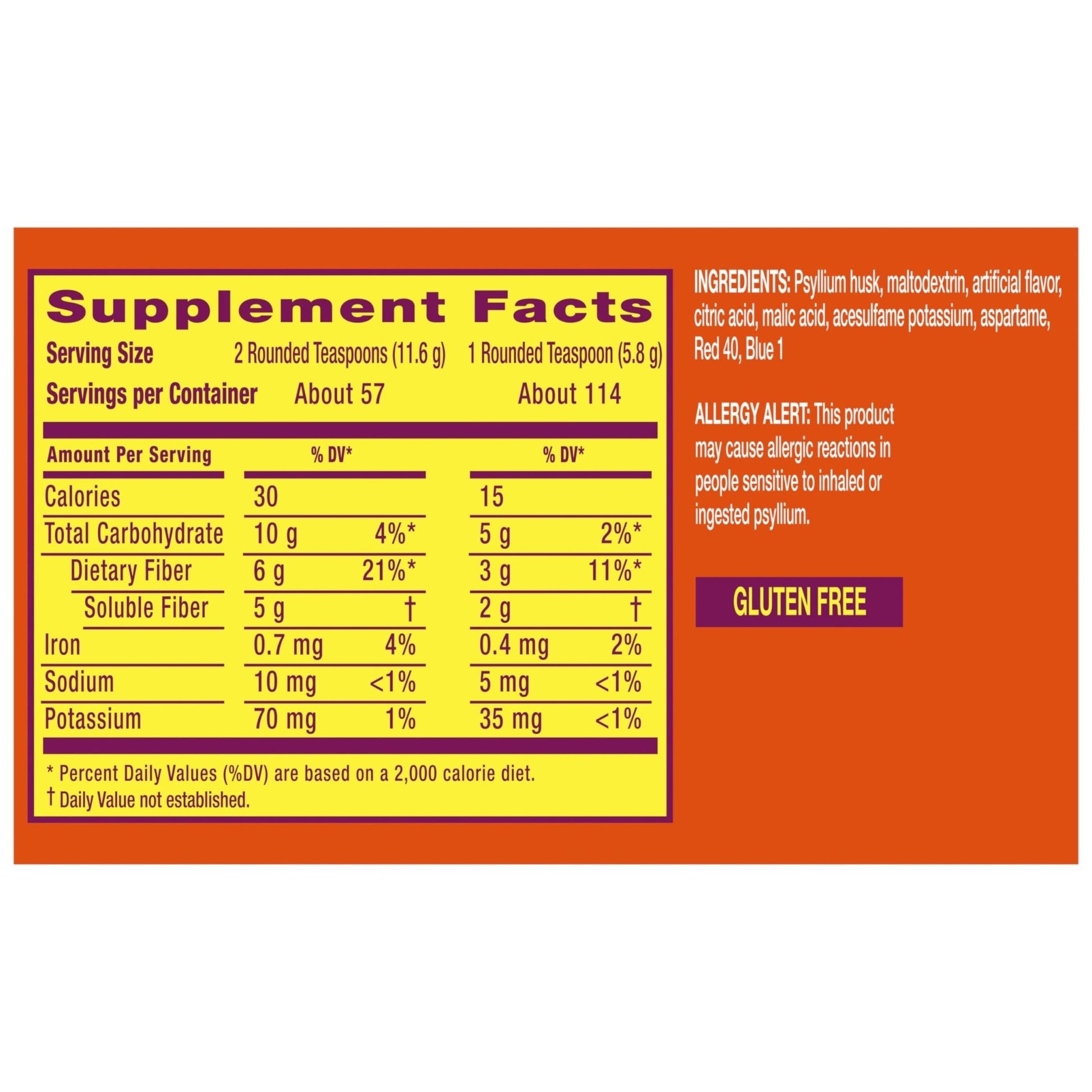 Metamucil, 4-in-1 Fiber Supplement, Psyllium Husk Powder, Sugar-Free Powder, Berry Flavored Drink, 114 Servings - PrimeBioHealth - canada supplements