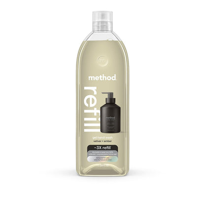 Method Gel Hand Soap Refill, Vetiver + Amber, 34 Fl Oz (Pack of 1) (Packaging May Vary) - PrimeBioHealth - canada supplements