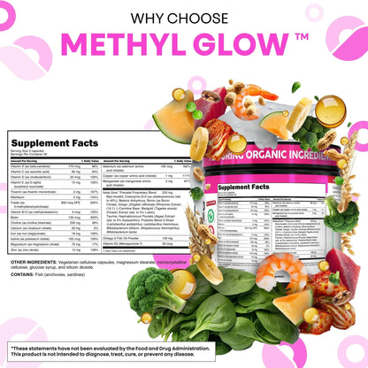 Methylated Multivitamin for Women Vitamins B6 Methyl B12 A B C D K E Folate Choline Omega 3 Thiamine Riboflavin Iron - PrimeBioHealth - canada supplements