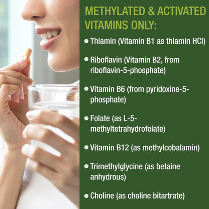 Methylated Multivitamin + Methylated B Complex Supplement. With Trimethylglycine (TMG), L Methylfolate, Methyl B12 + B1 + B2 + B6 Vitamins + Choline - PrimeBioHealth - canada supplements