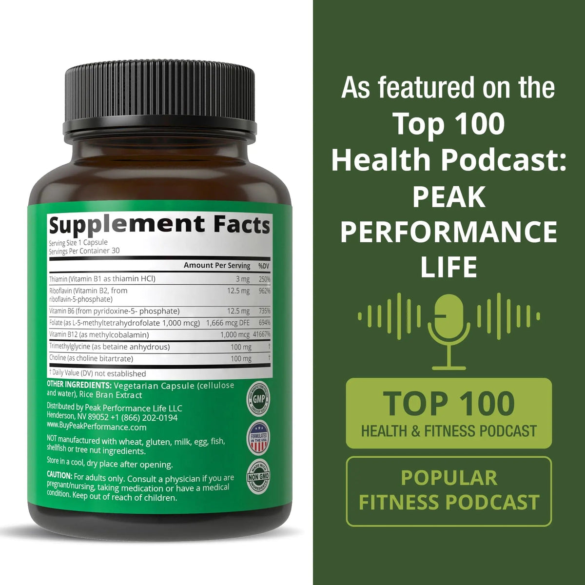 Methylated Multivitamin + Methylated B Complex Supplement. With Trimethylglycine (TMG), L Methylfolate, Methyl B12 + B1 + B2 + B6 Vitamins + Choline - PrimeBioHealth - canada supplements