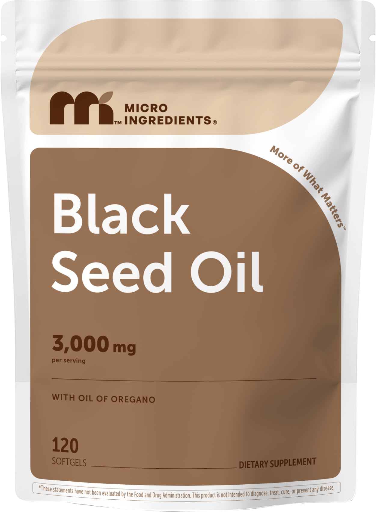 Micro Ingredients Black Seed Oil Softgels, 3,000mg, 240 Count | 2-in-1 Formula with Oil of Oregano, Carvacrol & Thymoquinone | Plant Based, Non-GMO - PrimeBioHealth - canada supplements