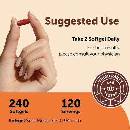 Micro Ingredients CoQ10 400 mg Per Serving, 240 Softgels | Made with Coconut MCT Oil | Coenzyme Q10 (Ubiquinone) | Non-GMO - PrimeBioHealth - canada supplements