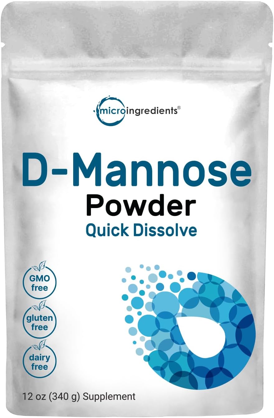 Micro Ingredients D Mannose Powder, Pure Mannose Supplement, Quick Water Soluble, Support Urinary Tract Cleanse & Bladder Health, Premium Mannose for Women and Men, Vegan Friendly. - PrimeBioHealth - canada supplements