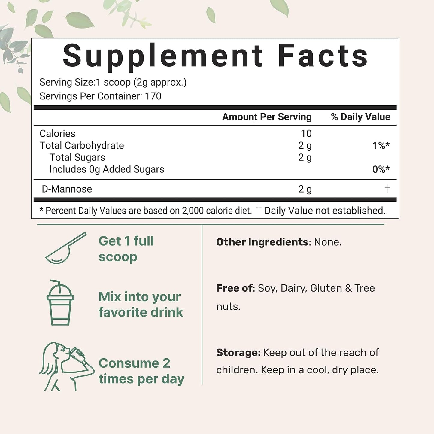 Micro Ingredients D Mannose Powder, Pure Mannose Supplement, Quick Water Soluble, Support Urinary Tract Cleanse & Bladder Health, Premium Mannose for Women and Men, Vegan Friendly. - PrimeBioHealth - canada supplements