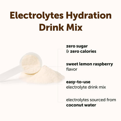 Micro Ingredients Electrolyte Powder, 2 lbs (139 Servings) | Lemon Raspberry Flavor | High Potassium (1,000mg) + Coconut Water & Real Lemon Juice - PrimeBioHealth - canada supplements