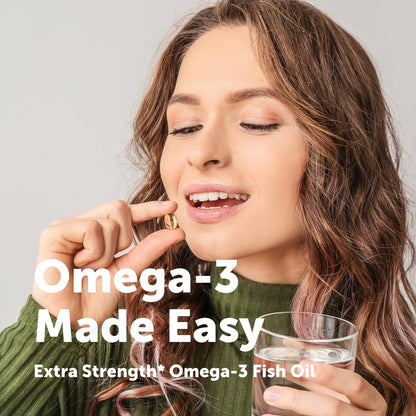 Micro Ingredients Extra Strength* Omega-3 Fish Oil Supplements 1,000mg Per Serving, 300 Softgels | Lemon Flavored | Burpless | EPA 180mg + DHA 120mg | Deep Sea Fish - PrimeBioHealth - canada supplements