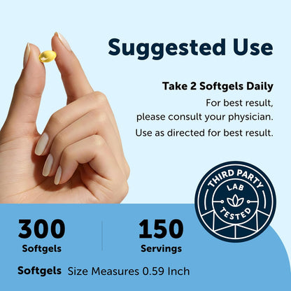 Micro Ingredients Extra Strength* Omega-3 Fish Oil Supplements 1,000mg Per Serving, 300 Softgels | Lemon Flavored | Burpless | EPA 180mg + DHA 120mg | Deep Sea Fish - PrimeBioHealth - canada supplements