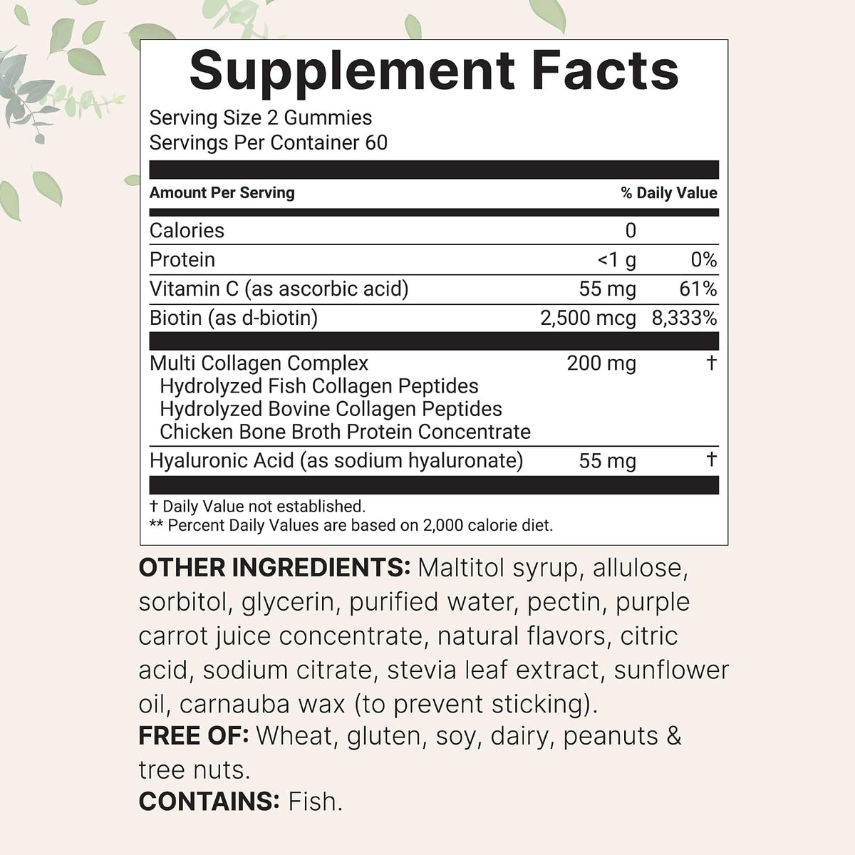 Micro Ingredients Multi Collagen Peptides, 120 Collagen Gummies | Type I,II,III,V,X Protein with Biotin, Hyaluronic Acid, & Vitamin C Complex | Pomegranate & Berry Flavored | Sugar Free, Non-GMO - PrimeBioHealth - canada supplements