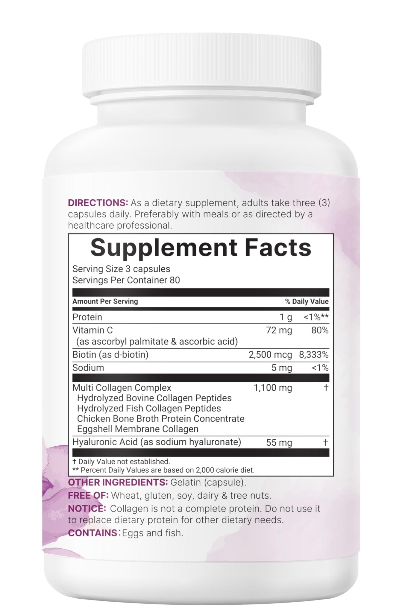 Micro Ingredients Multi Collagen Pills for Women & Men, 240 Capsules | Type I, II, III, V, X | Hydrolyzed Peptides with Biotin, Hyaluronic Acid - PrimeBioHealth - canada supplements
