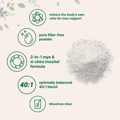 Micro Ingredients Myo-Inositol & D-Chiro Inositol Powder, 1lb (221 Servings) | 40:1 Ideal Ratio Inositol Supplement for Women | Supports Hormonal Balance - PrimeBioHealth - canada supplements