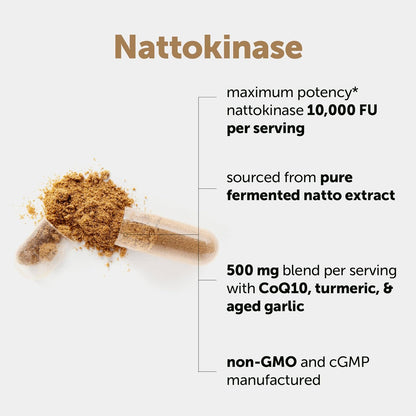 Micro Ingredients Nattokinase 10,000 FU Per Serving (Natural Natto Extract), 240 Vegetarian Capsules | with CoQ10, Turmeric, Aged Garlic & Pine Bark Extract | Non-GMO, Lab Tested, cGMP Manufactured - PrimeBioHealth - canada supplements