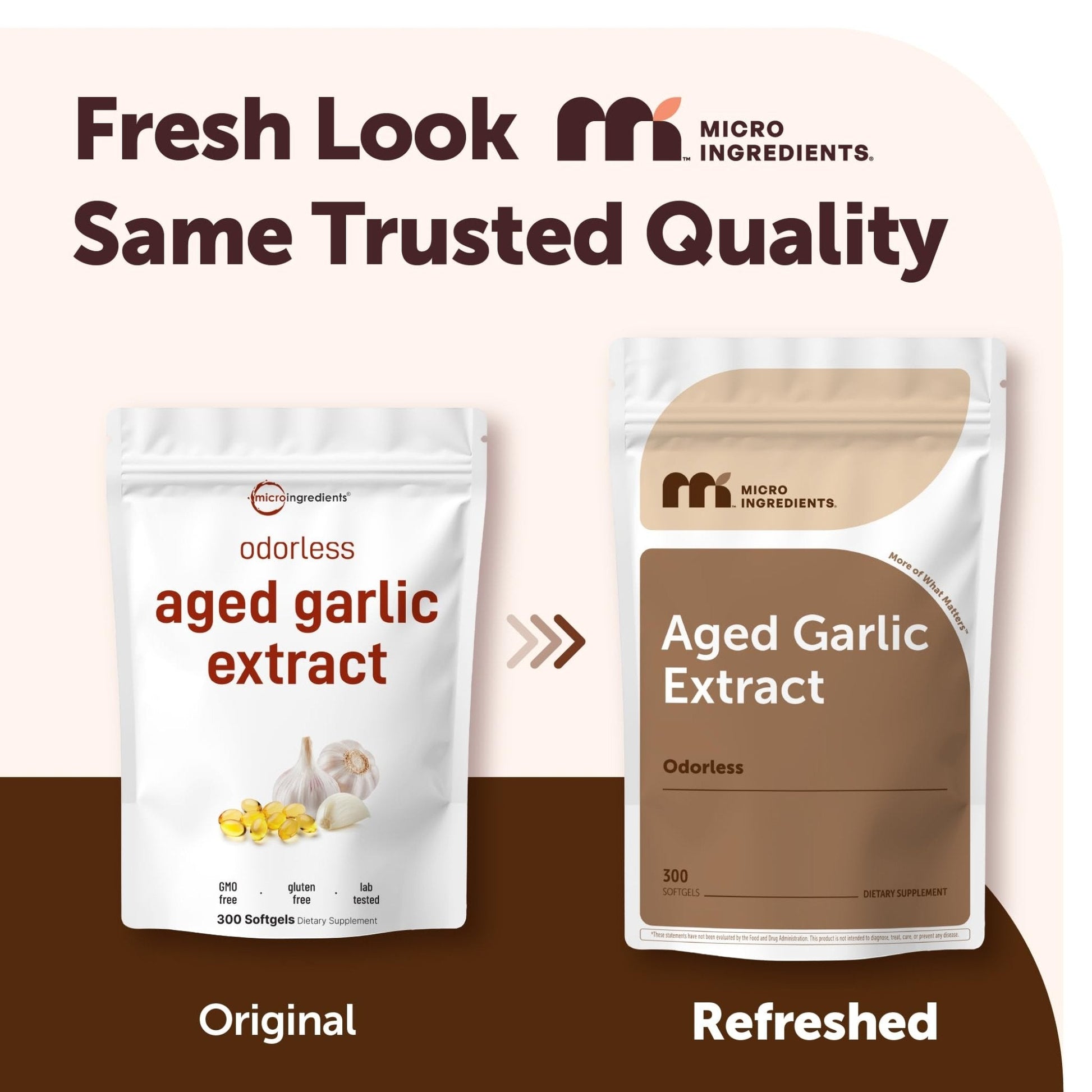 Micro Ingredients Odorless Garlic, 300 Softgels | 2 Years Aged Garlic Extract | Grown Allium Sativum Bulb | Natural Herbal Supplements | Non-GMO, Gluten Free - PrimeBioHealth - canada supplements