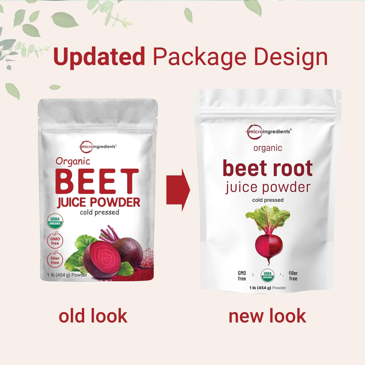 Micro Ingredients Organic Beet Root Juice Powder, 1 Pound | Cold Pressed, Water Soluble, High Concentrated Raw Beet Supplement | Superfood Drink Mix - PrimeBioHealth - canada supplements