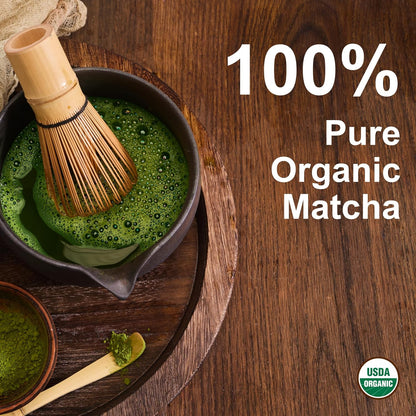 Micro Ingredients Organic Ceremonial Grade Matcha Powder, 100 Servings | Authentic Japanese First Harvest Matcha Green Tea Powder For Barista-Grade Latte, Beverage & Baking - PrimeBioHealth - canada supplements