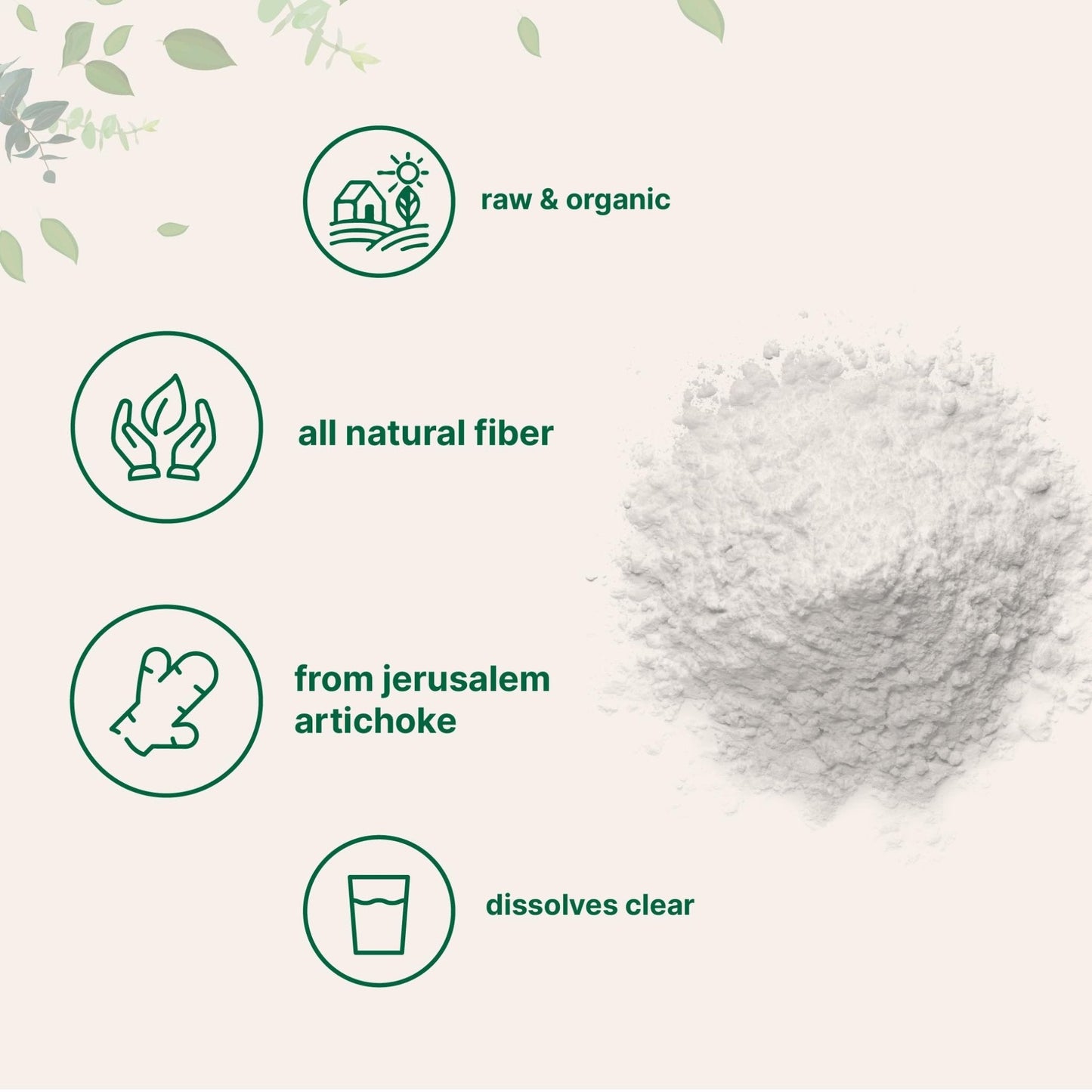 Micro Ingredients Organic Inulin FOS Fiber Powder, 2.2 lbs | Quick Water-Soluble Prebiotic | Natural Fiber for Smoothies & Drinks | Vegan Friendly, Dissolves Clear - PrimeBioHealth - canada supplements