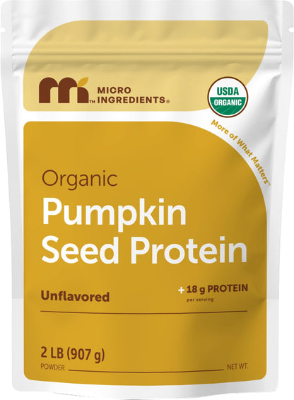 Micro Ingredients Organic Pumpkin Seed Protein Powder, 2lb | Raw Plant-Based Protein | Single-Ingredient Powder | Smooth Texture & Versatile Use | Non-GMO, Soy Free - PrimeBioHealth - canada supplements