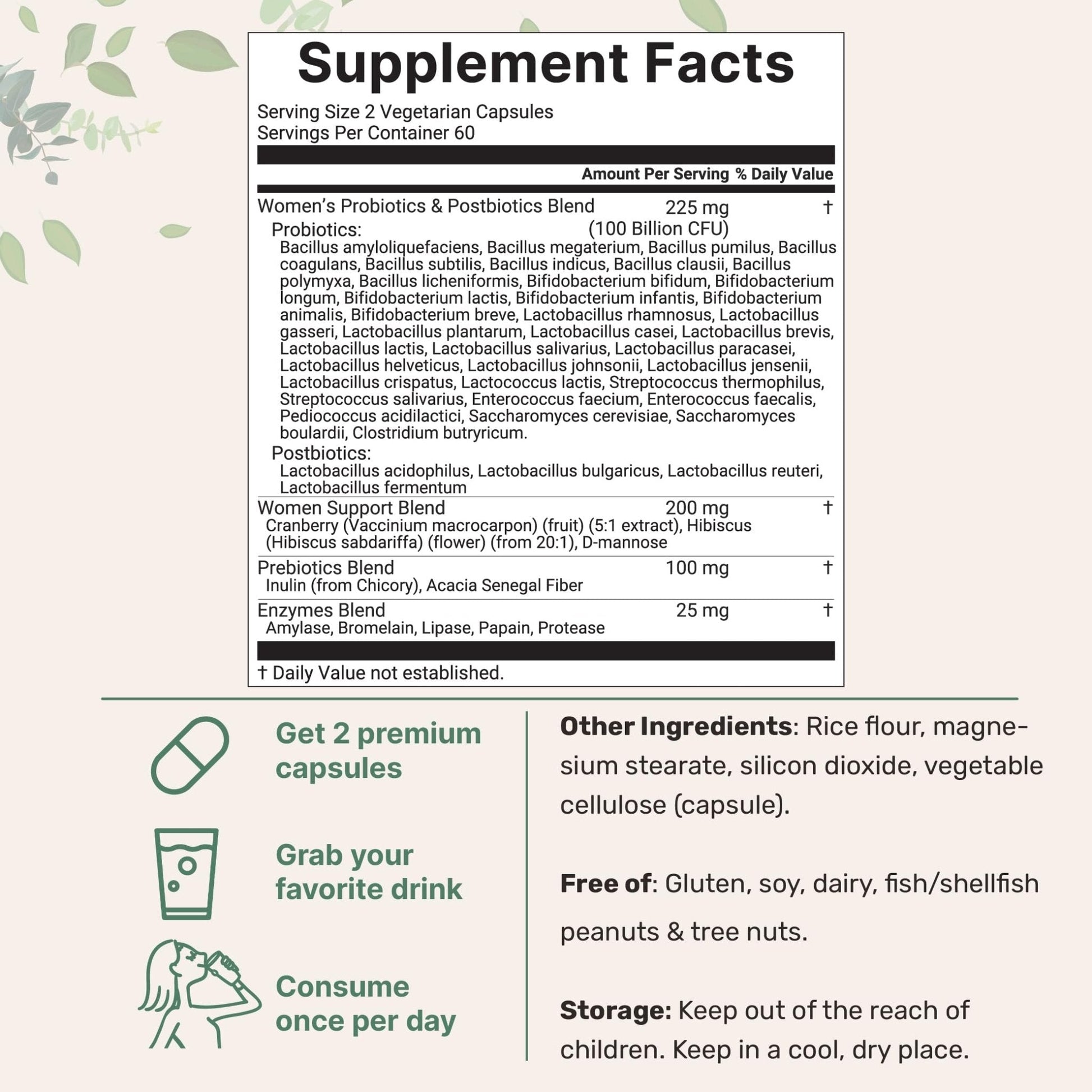 Micro Ingredients Probiotics for Women 100 Billion CFU with Prebiotics, 120 Veggie Capsules | pH Balance, Urinary Tract, Vaginal & Gut Health Support* - PrimeBioHealth - canada supplements