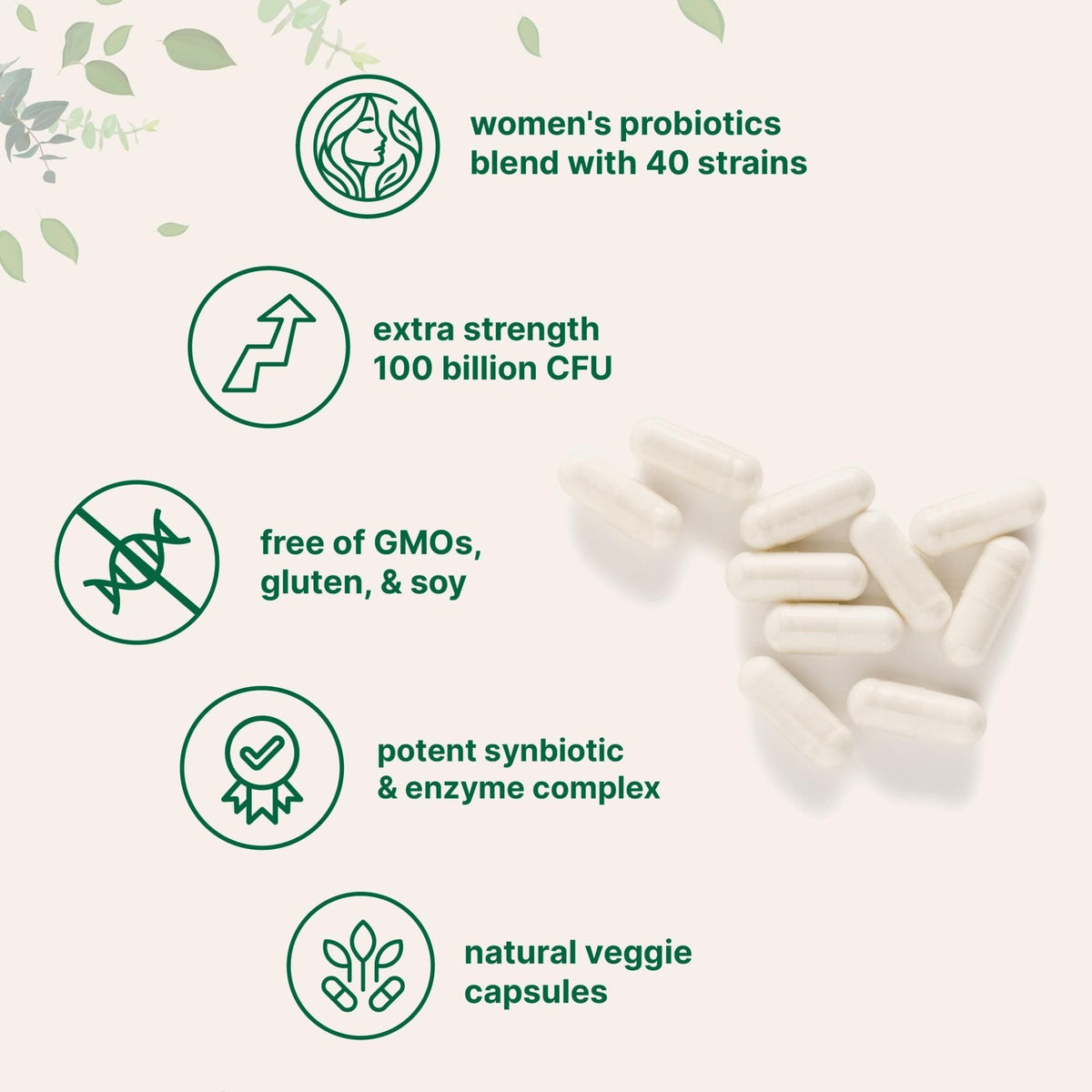 Micro Ingredients Probiotics for Women 100 Billion CFU with Prebiotics, 120 Veggie Capsules | pH Balance, Urinary Tract, Vaginal & Gut Health Support* - PrimeBioHealth - canada supplements
