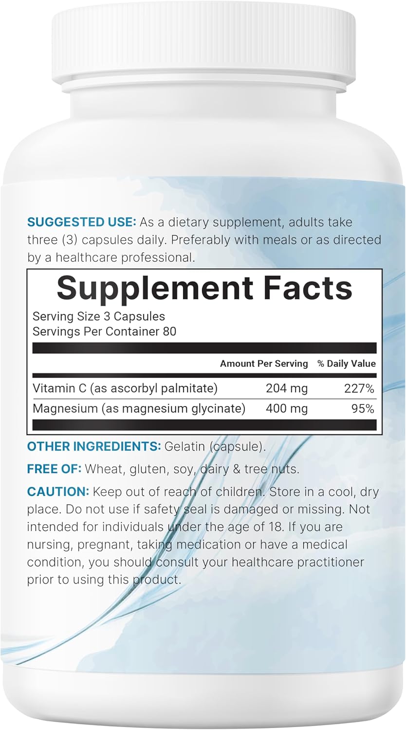 Micro Ingredients Pure Magnesium Glycinate 400mg Per Serving, 240 Capsules | Chelated Mineral Supplements with Elemental Form | Non-GMO, Filler Free - PrimeBioHealth - canada supplements