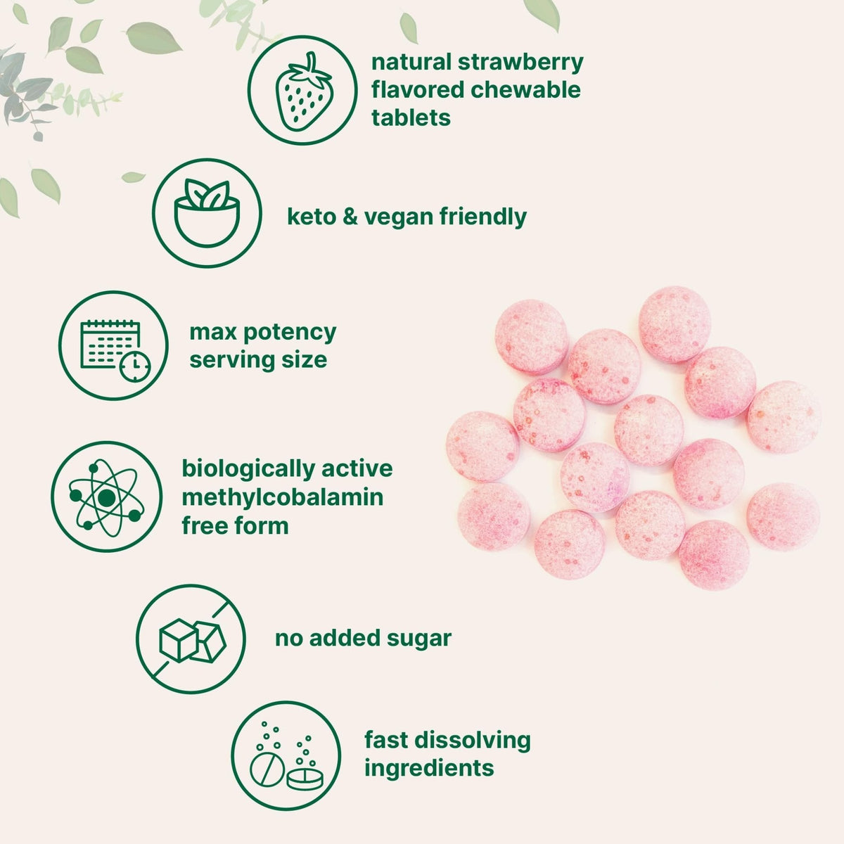 Micro Ingredients Vitamin B12 5,000 mcg | Methylcobalamin – 240 Chewable Tablets | Fast Dissolve, Natural Strawberry Flavor - PrimeBioHealth - canada supplements