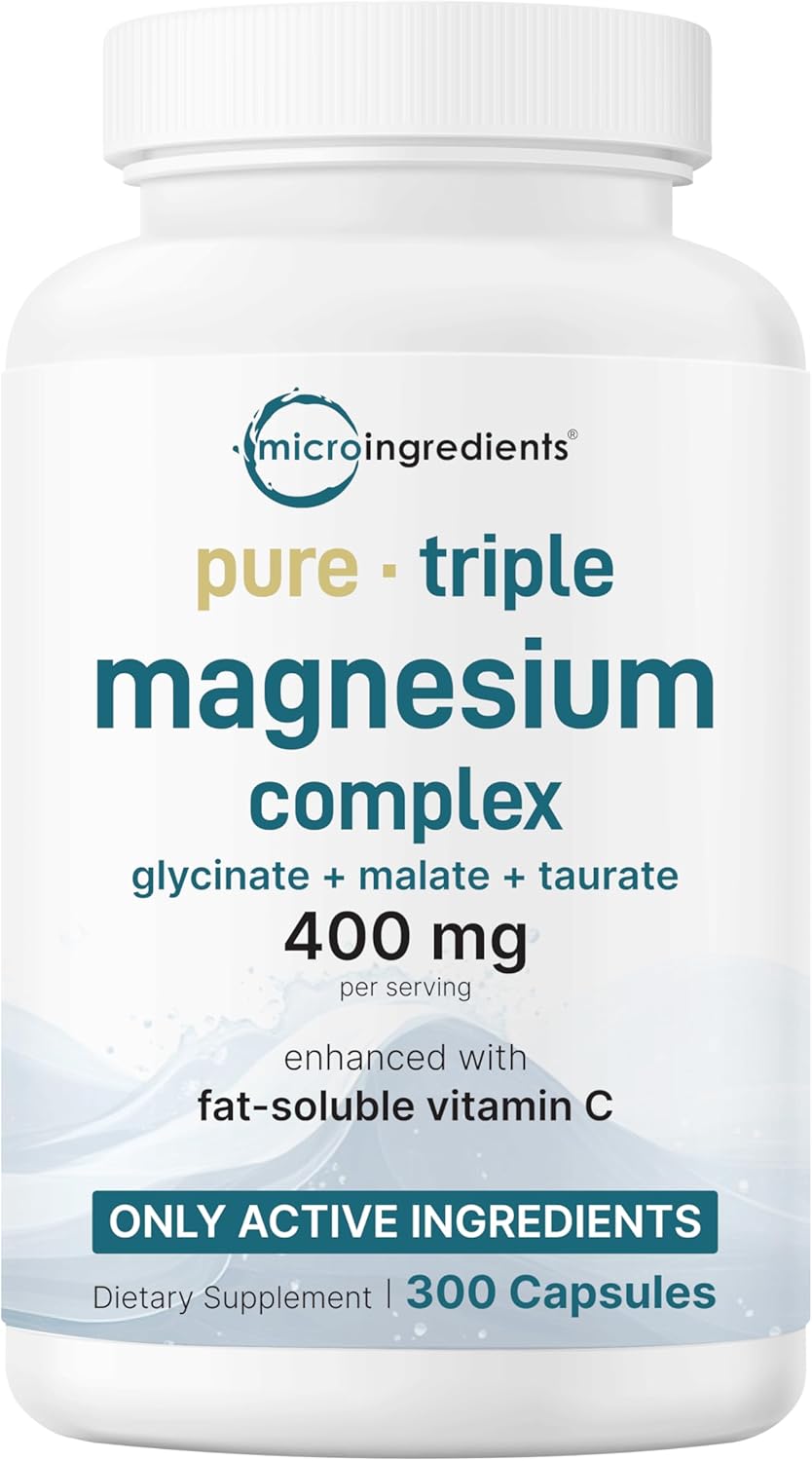 Micro Ingredients Vitamin D3 5,000iu + K2 100mcg Softgels & Pure Triple Magnesium Complex 400mg Capsules | 2 Pack Bundle | Essential D & K Sunshine Vitamins | Glycinate, Malate, & Taurate Forms - PrimeBioHealth - canada supplements