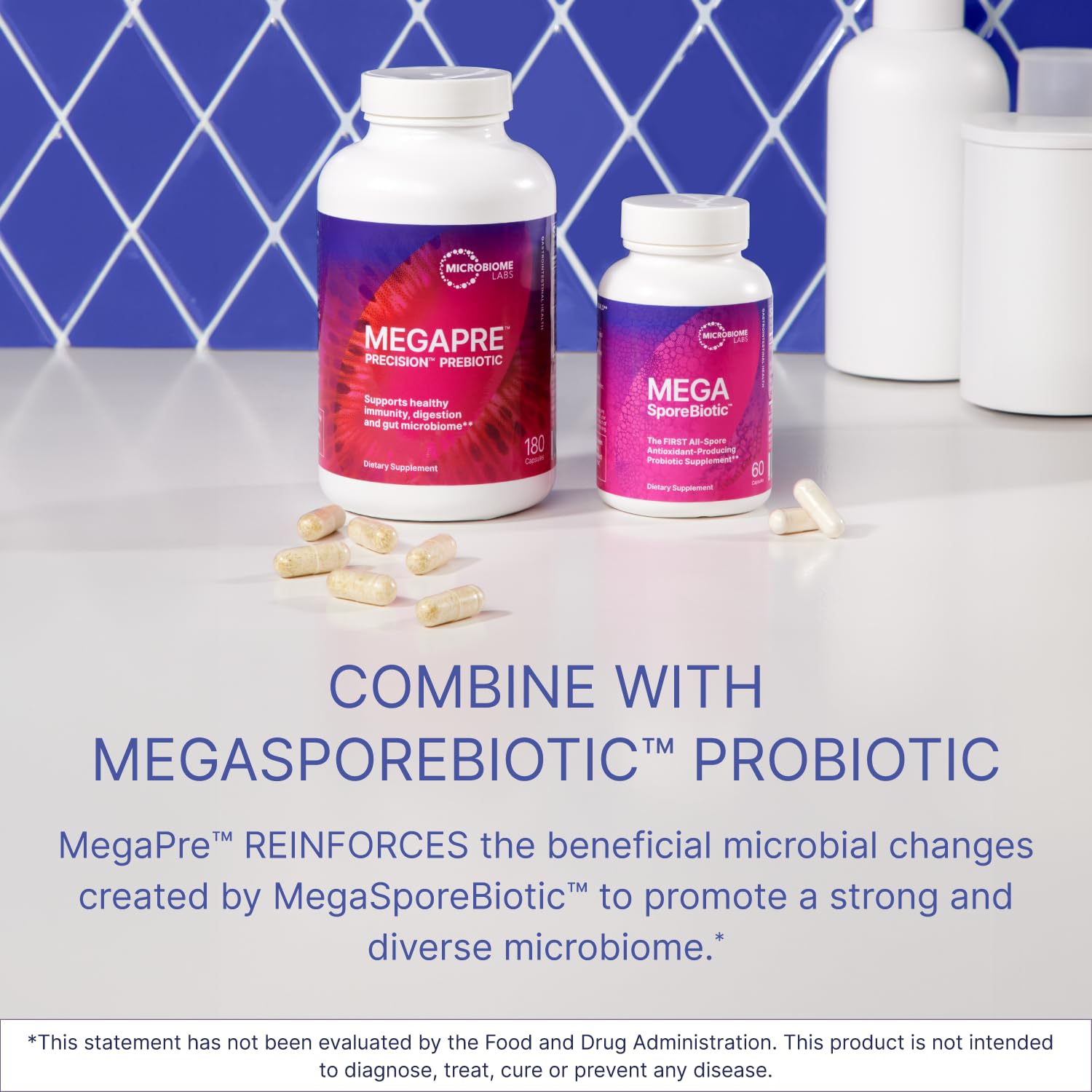 Microbiome Labs MegaPre Prebiotic Fiber Powder for Women, Men & Kids - Pineapple Orange Guava Prebiotic Fiber Supplement Powder with Clinically Tested Oligosaccharides - PrimeBioHealth - canada supplements
