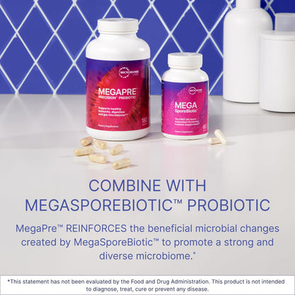 Microbiome Labs MegaPre Prebiotic Fiber Powder for Women, Men & Kids - Pineapple Orange Guava Prebiotic Fiber Supplement Powder with Clinically Tested Oligosaccharides - PrimeBioHealth - canada supplements