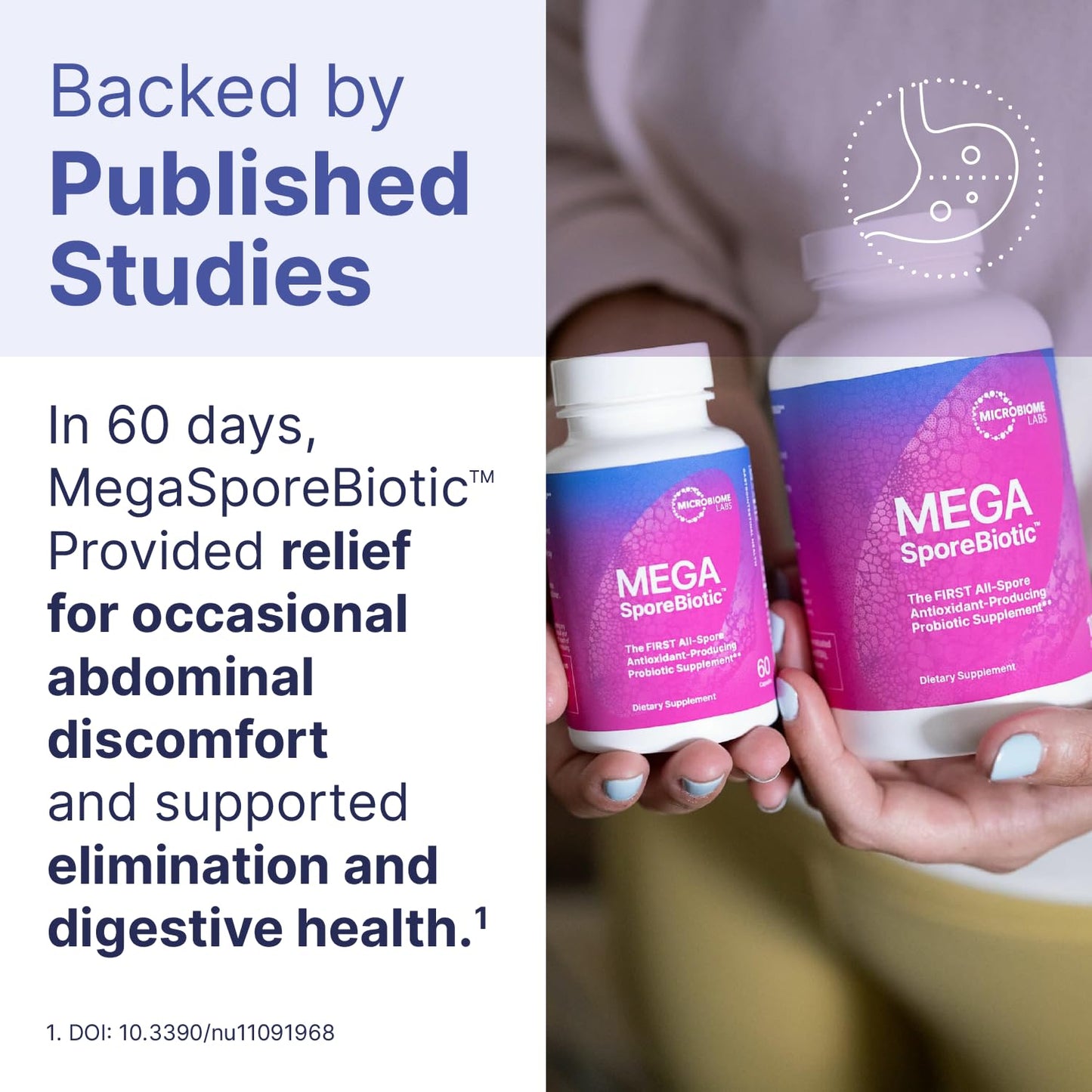Microbiome Labs MegaSporeBiotic Probiotics for Women & Men - Spore-Based Probiotic for Gut Health & Digestive Support - Shelf-Stable, Travel-Friendly - PrimeBioHealth - canada supplements