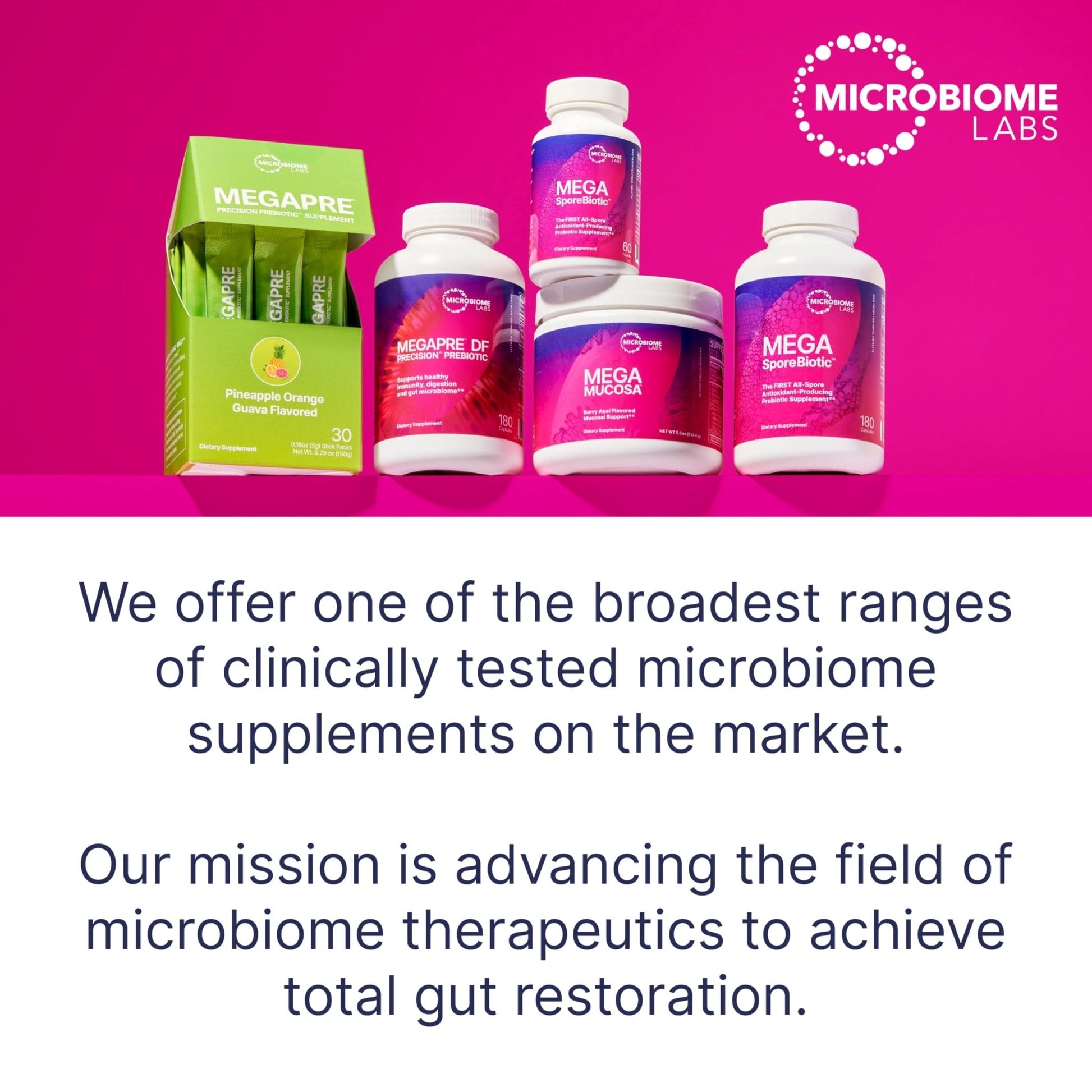 Microbiome Labs RestorFlora - Men's & Women's Probiotics for Digestive Health & Gut Reset - Spore Based Saccharomyces Boulardii Probiotics - PrimeBioHealth - canada supplements