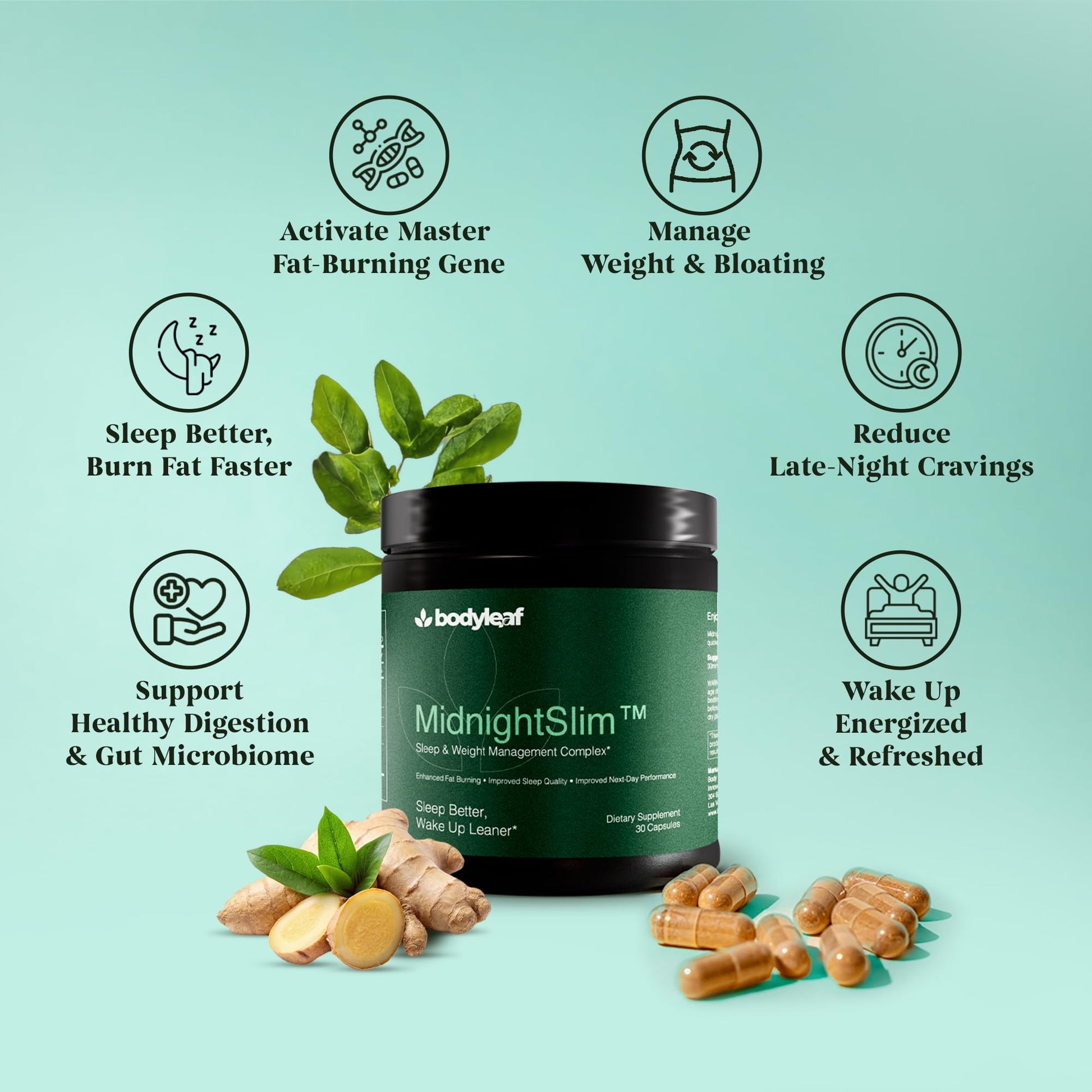 MidnightSlim™ | Advanced Nighttime Weight | Maximum Strength Metabolism Support, Digestive Health, Peaceful Sleep | Premium Probiotic Complex | 30 Capsules - PrimeBioHealth - canada supplements