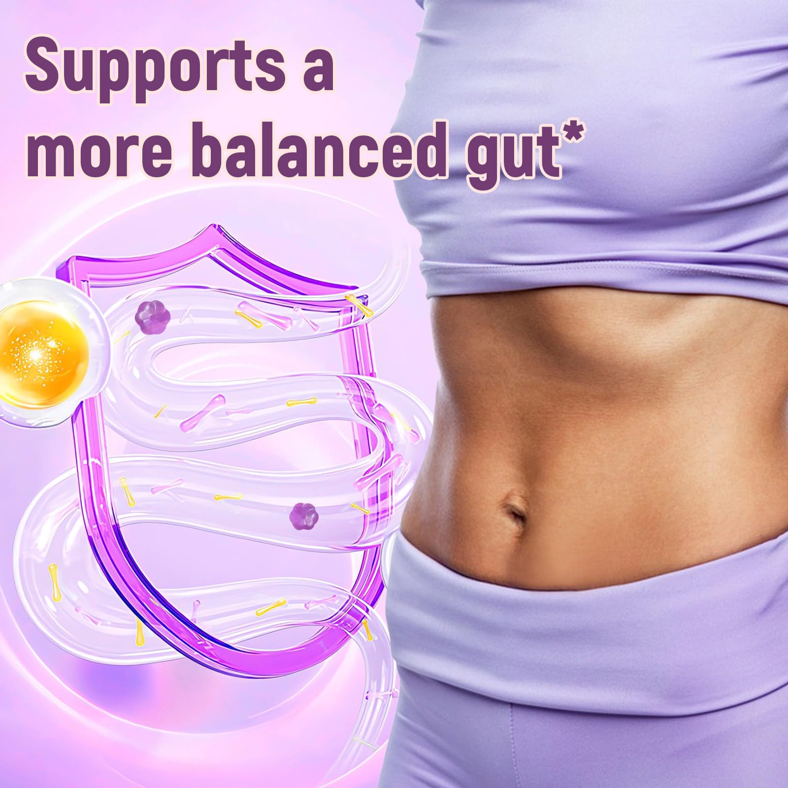 Migcopat 10G Fiber Gummies with 30 Billion CFU Probiotics, Grape Flavor, Bloating Support, Fiber Supplement with Vitamin C, - PrimeBioHealth - canada supplements